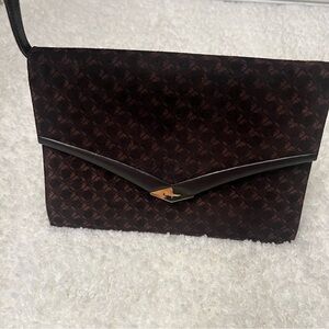 Salvatore Ferragamo Vintage Brown Suede Shoulder Bag